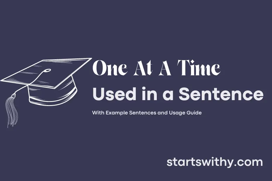 Sentence with One At A Time