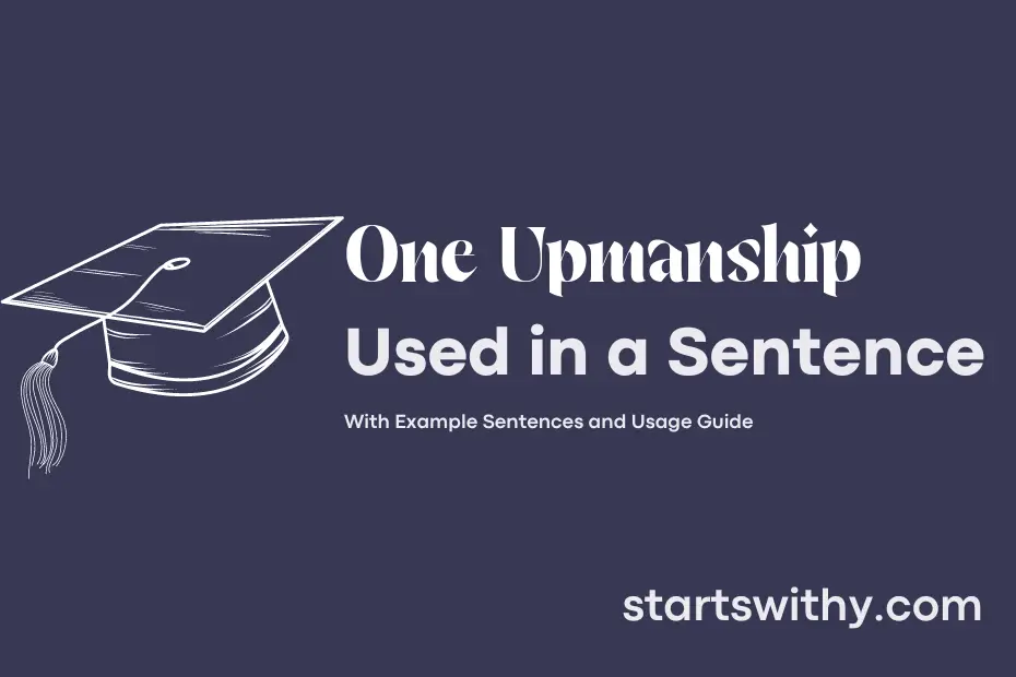 Sentence with One Upmanship