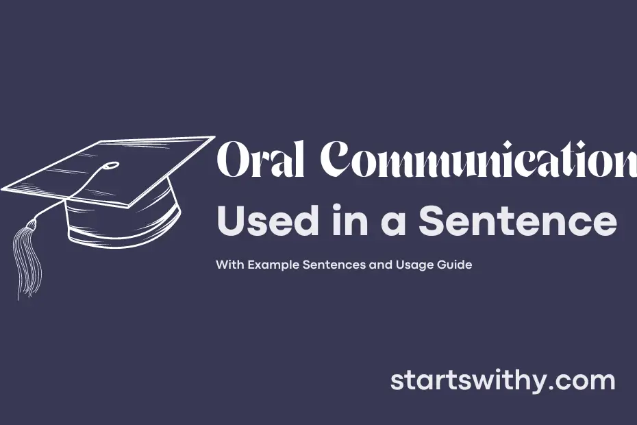Sentence with Oral Communication