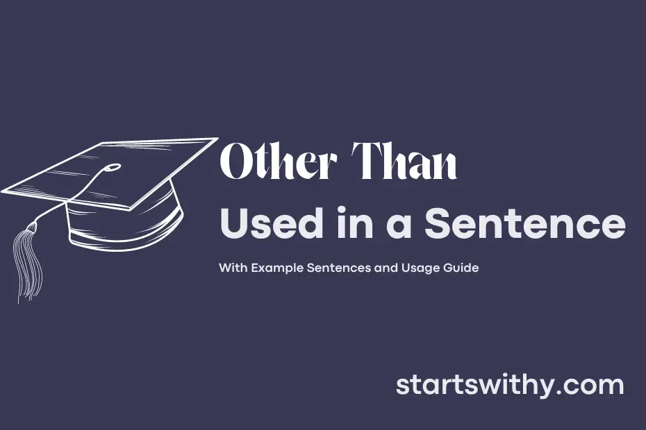 Sentence with Other Than