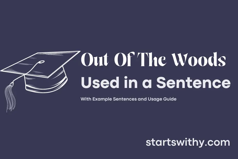 Sentence with Out Of The Woods
