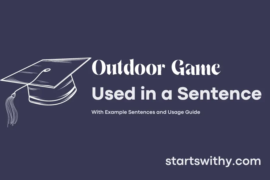 Sentence with Outdoor Game