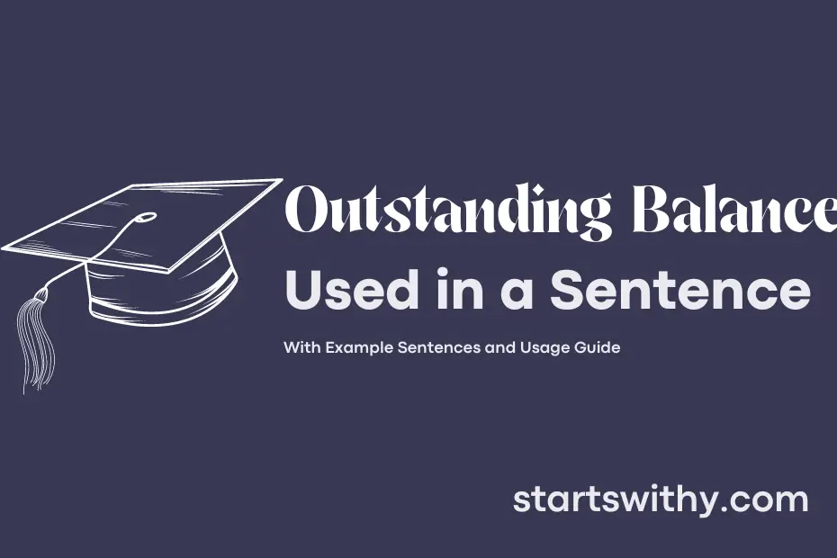 Sentence with Outstanding Balance