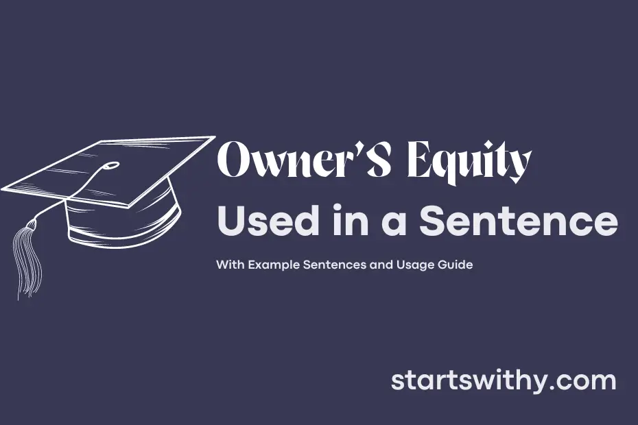Sentence with Owner'S Equity