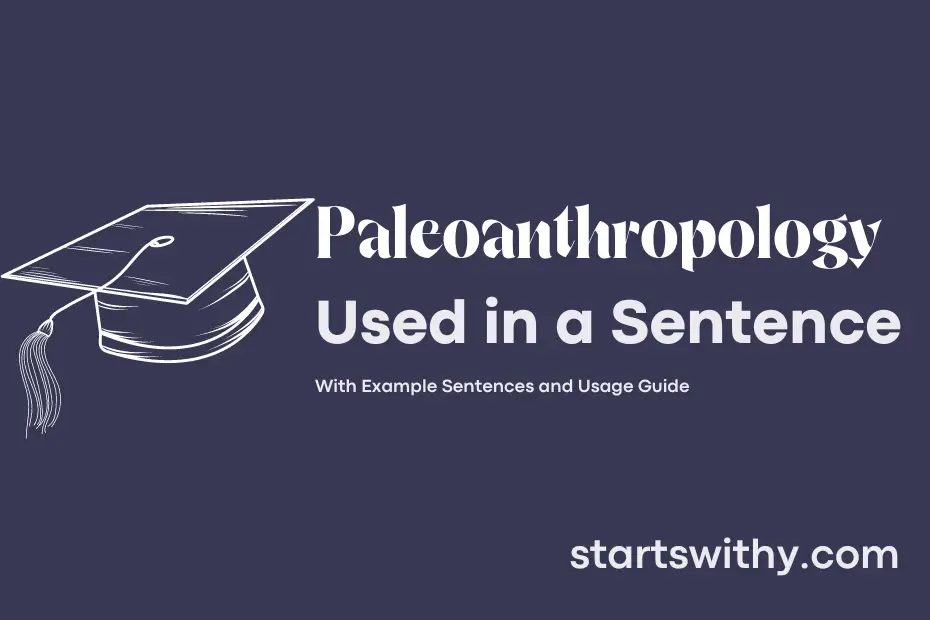 Sentence with Paleoanthropology