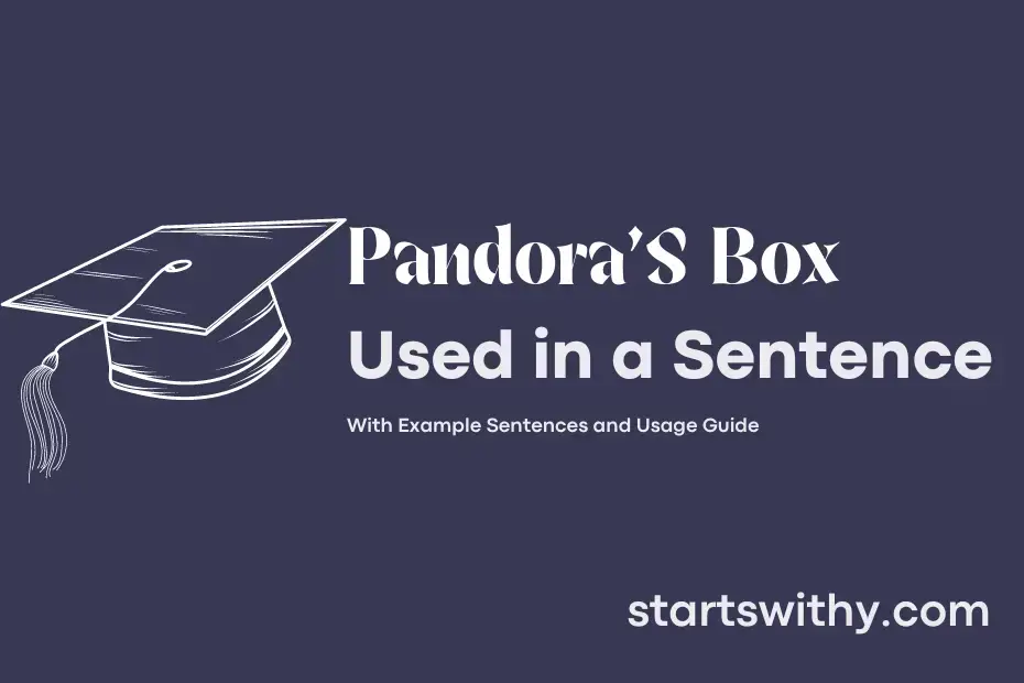 Sentence with Pandora'S Box