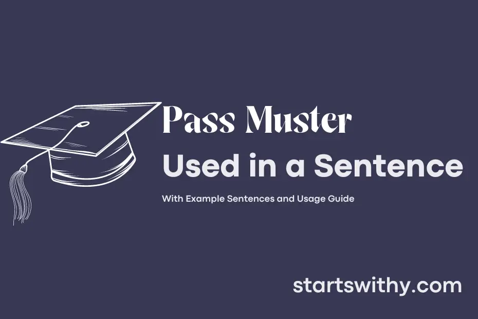 Sentence with Pass Muster