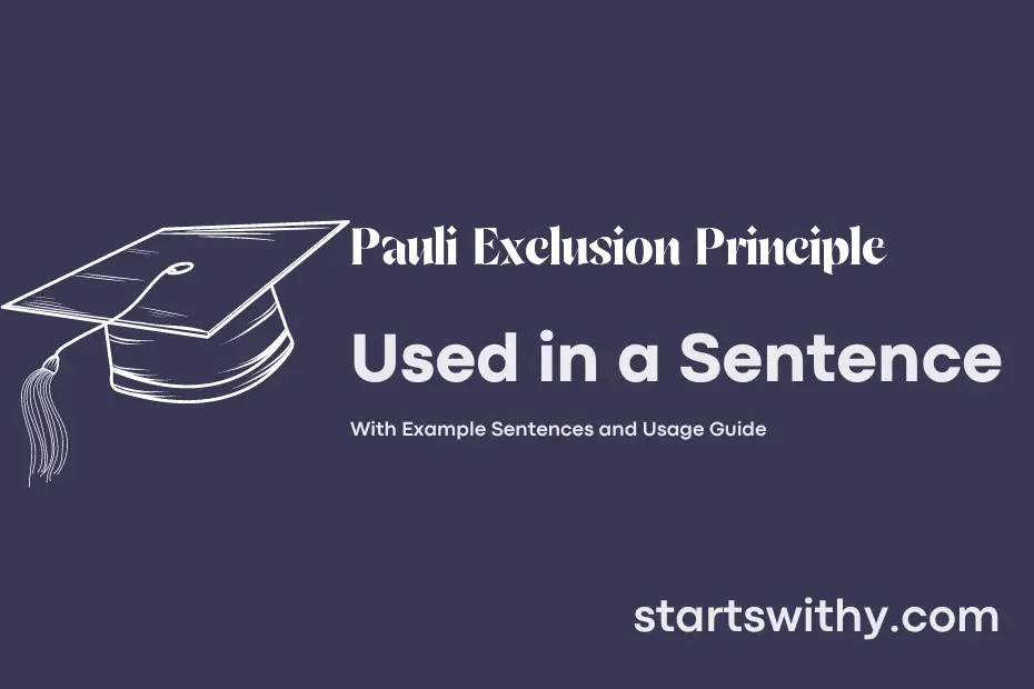 Sentence with Pauli Exclusion Principle