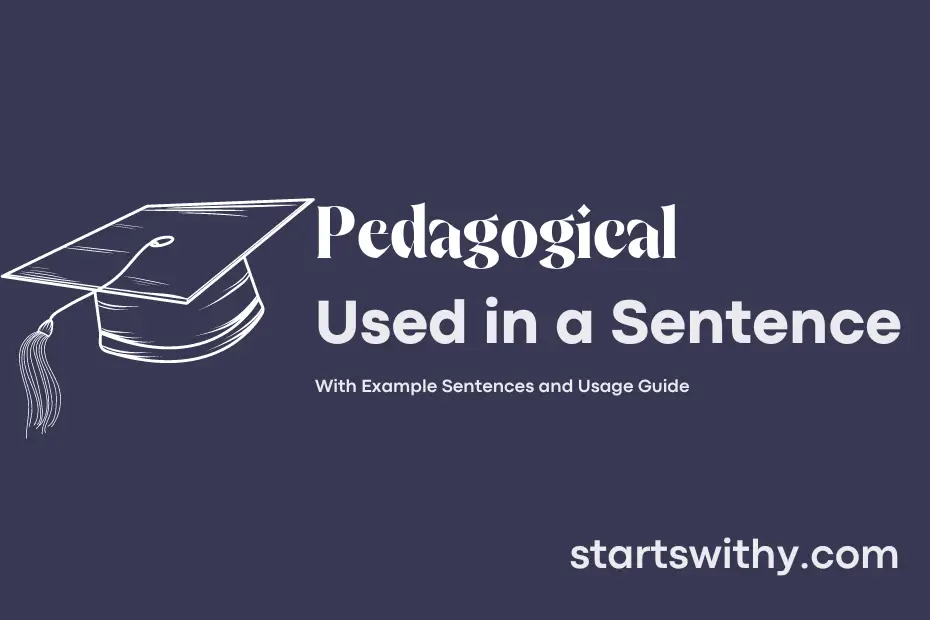 Sentence with Pedagogical