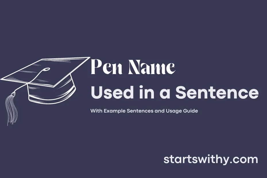 Sentence with Pen Name