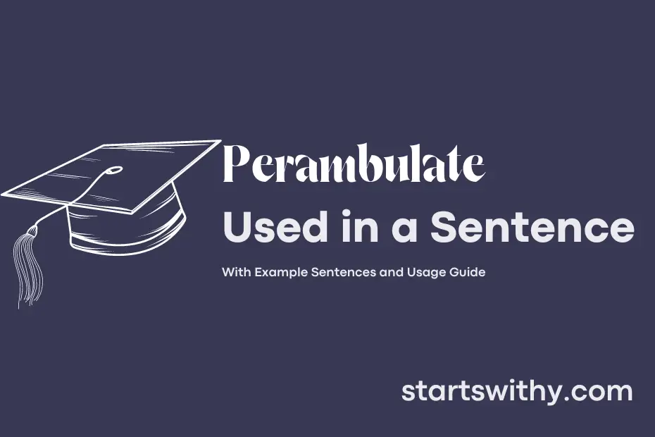 Sentence with Perambulate