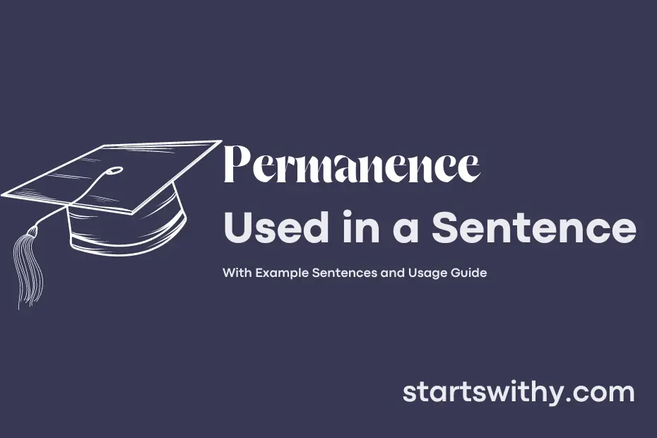 Sentence with Permanence
