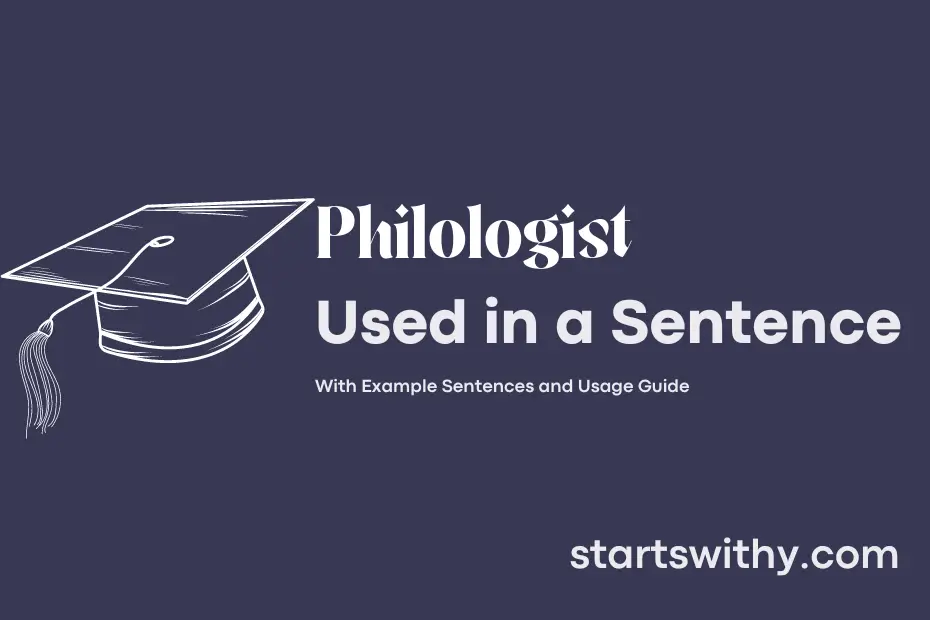 Sentence with Philologist
