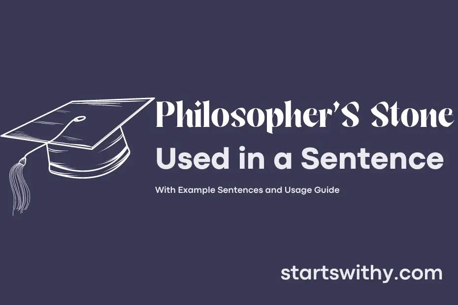 Sentence with Philosopher'S Stone