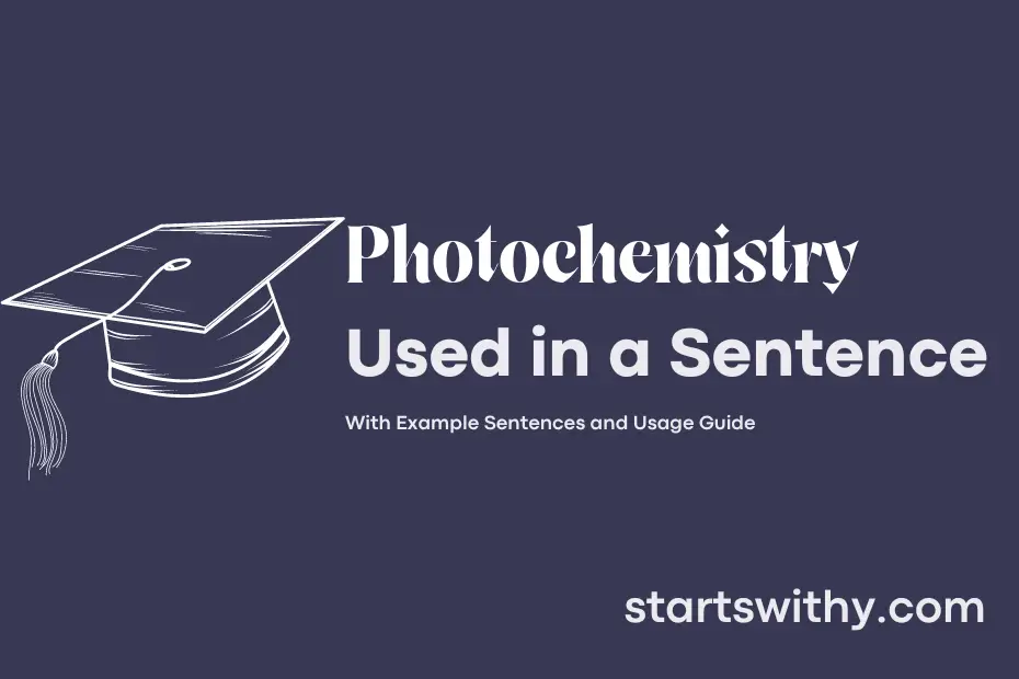 Sentence with Photochemistry