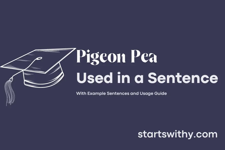 Sentence with Pigeon Pea