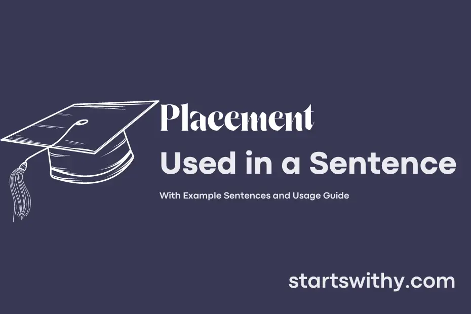 Sentence with Placement