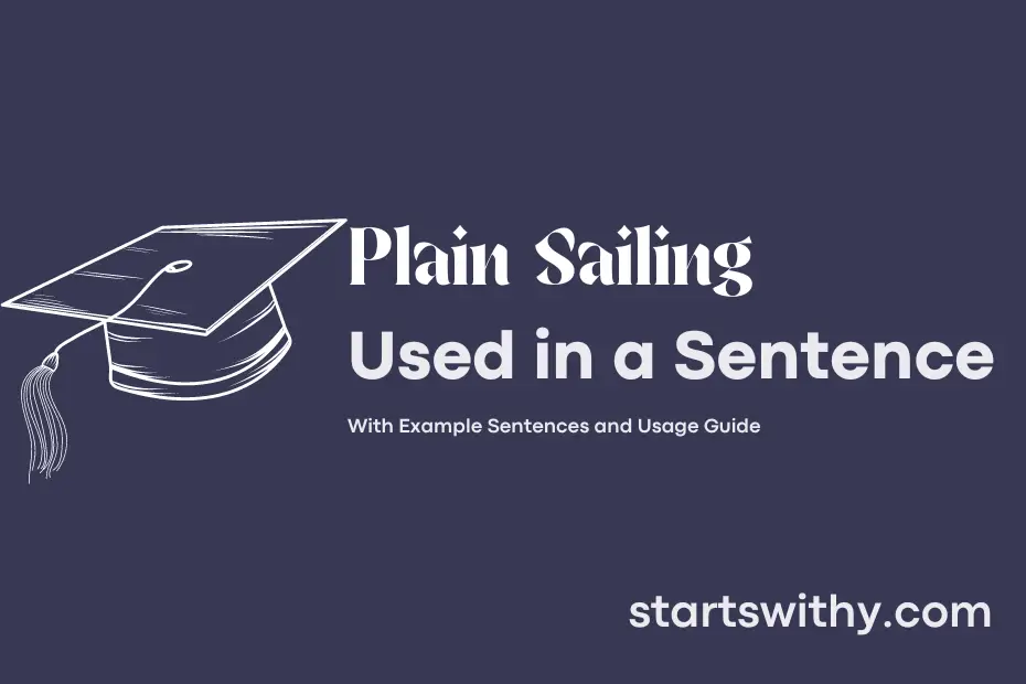 Sentence with Plain Sailing