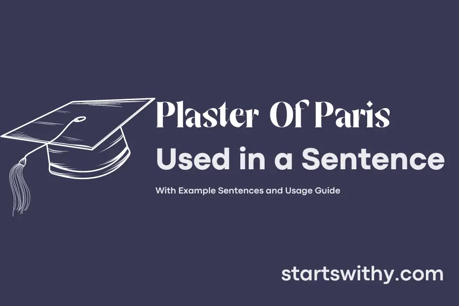 Sentence with Plaster Of Paris