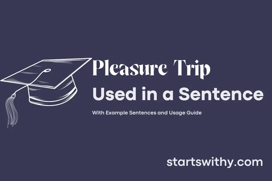 Sentence with Pleasure Trip