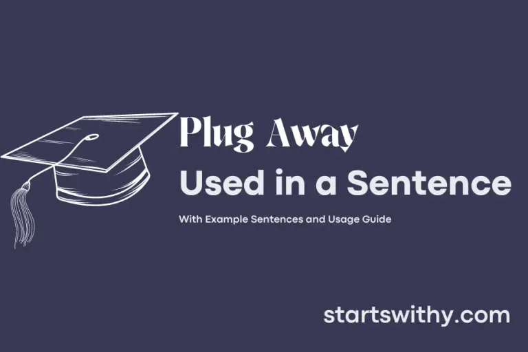 PLUG AWAY in a Sentence Examples 21 Ways to Use Plug Away