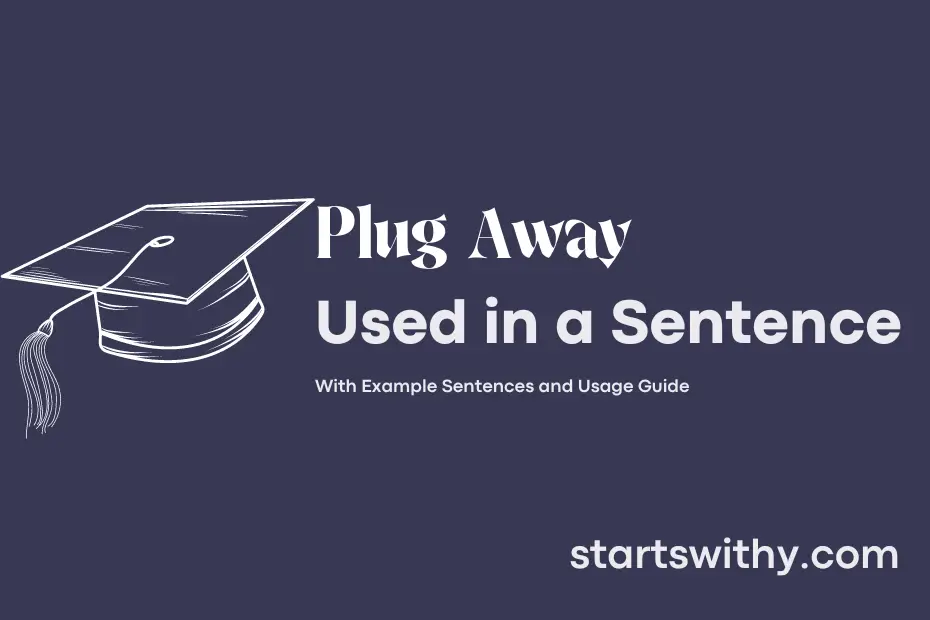Sentence with Plug Away