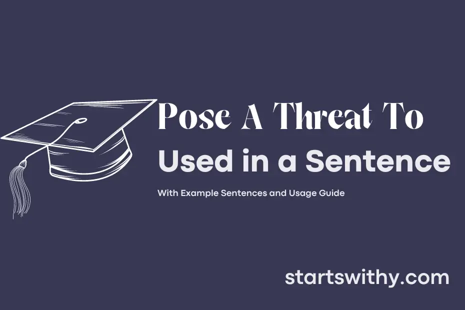 Sentence with Pose A Threat To