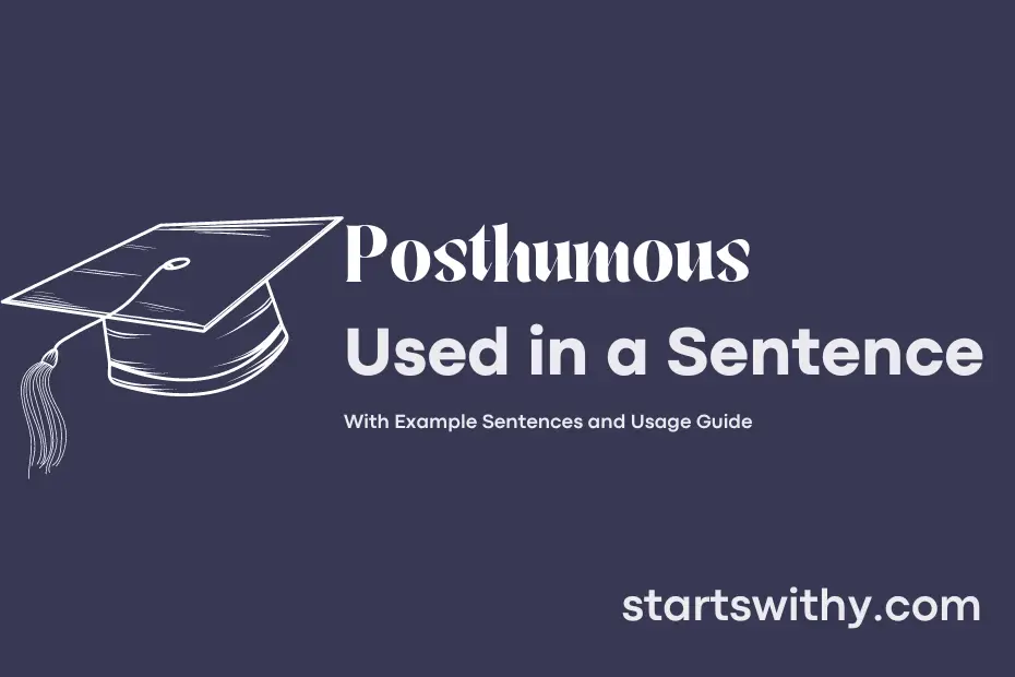 Sentence with Posthumous