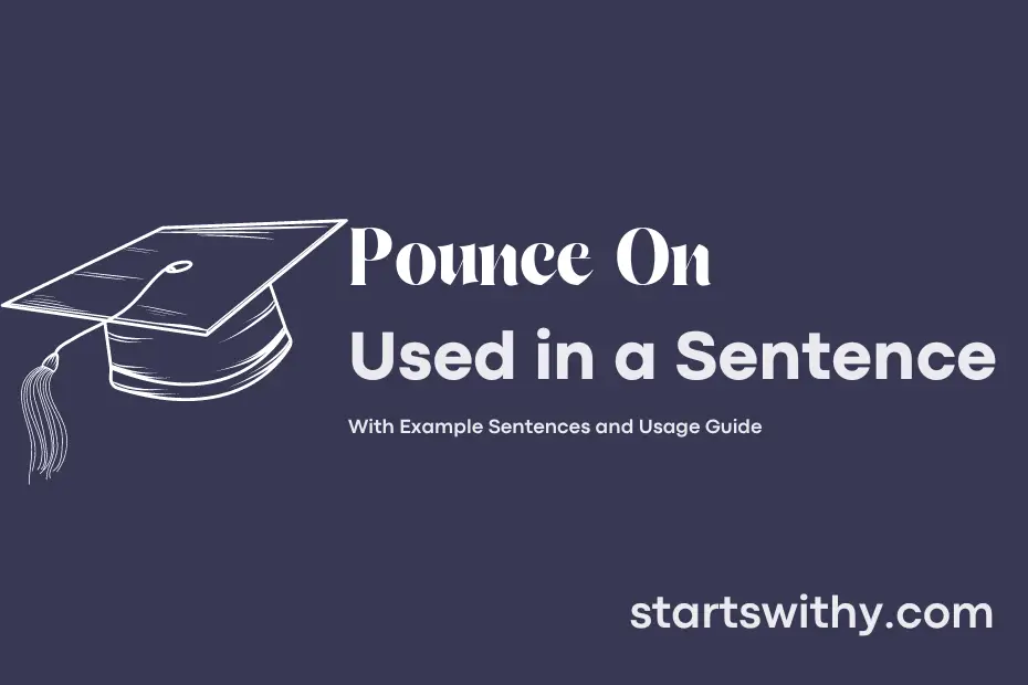 Sentence with Pounce On