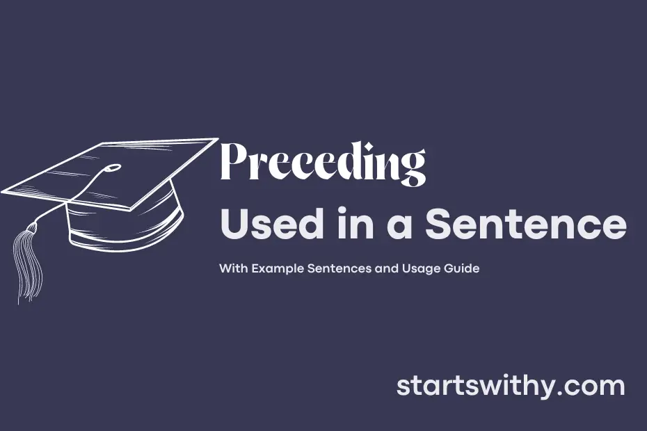 Sentence with Preceding