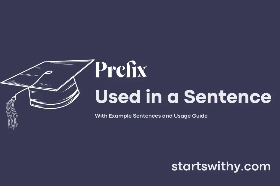 Sentence with Prefix
