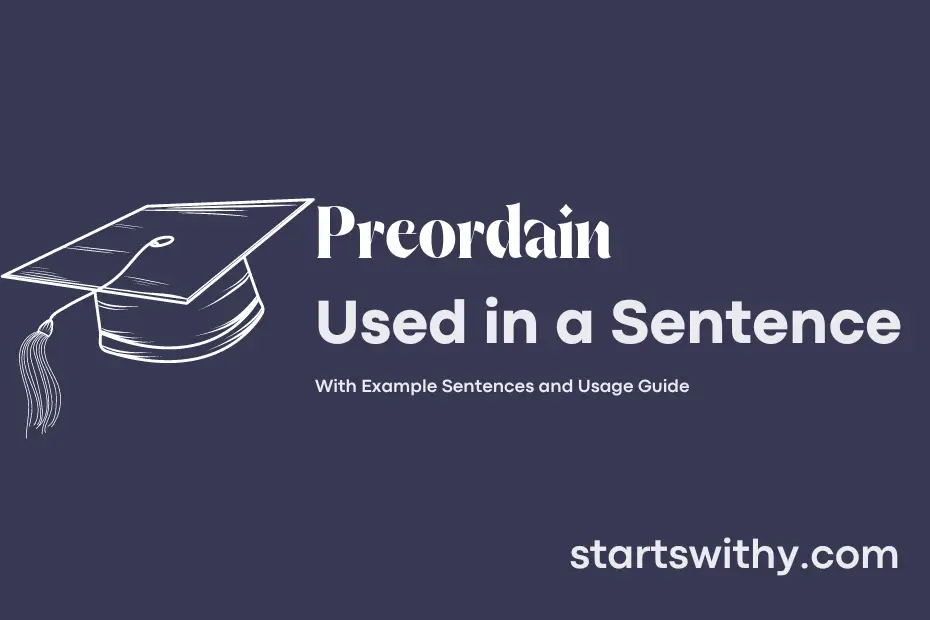 Sentence with Preordain