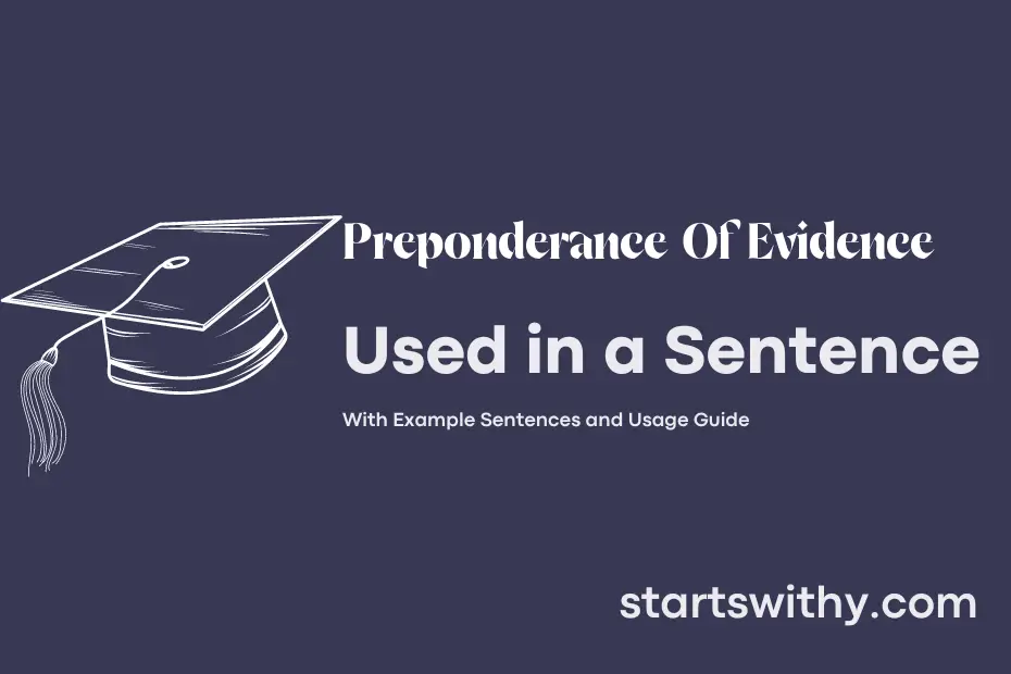 Sentence with Preponderance Of Evidence