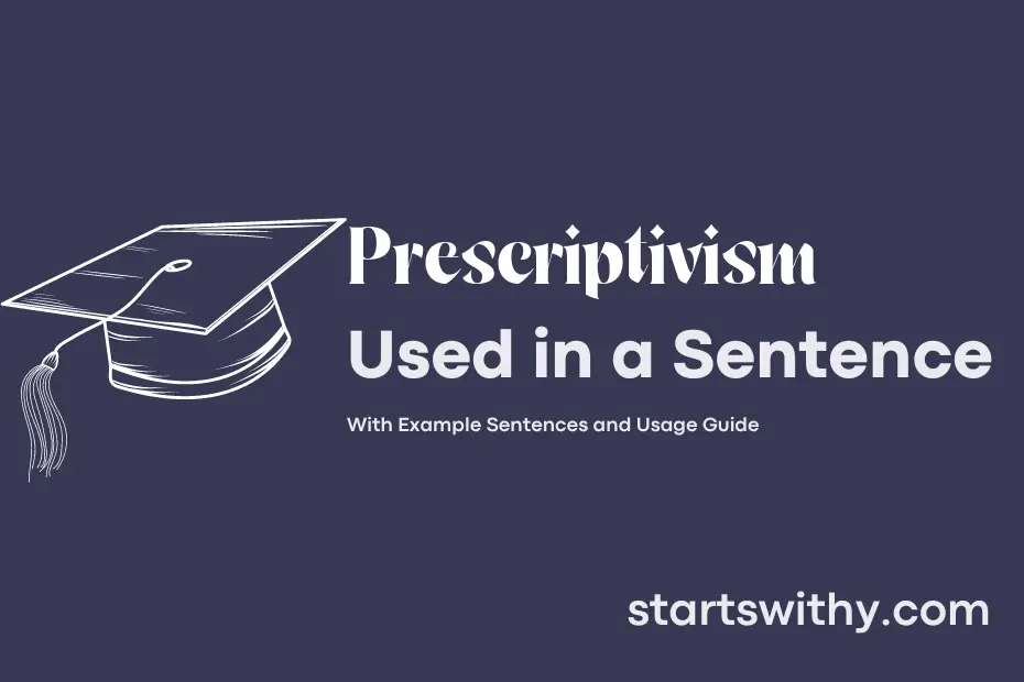 Sentence with Prescriptivism