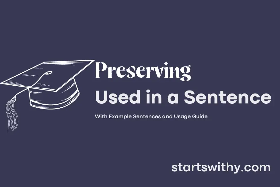 Sentence with Preserving