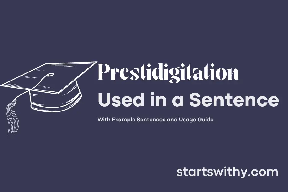 Sentence with Prestidigitation