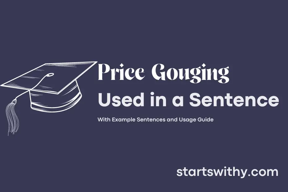 Sentence with Price Gouging