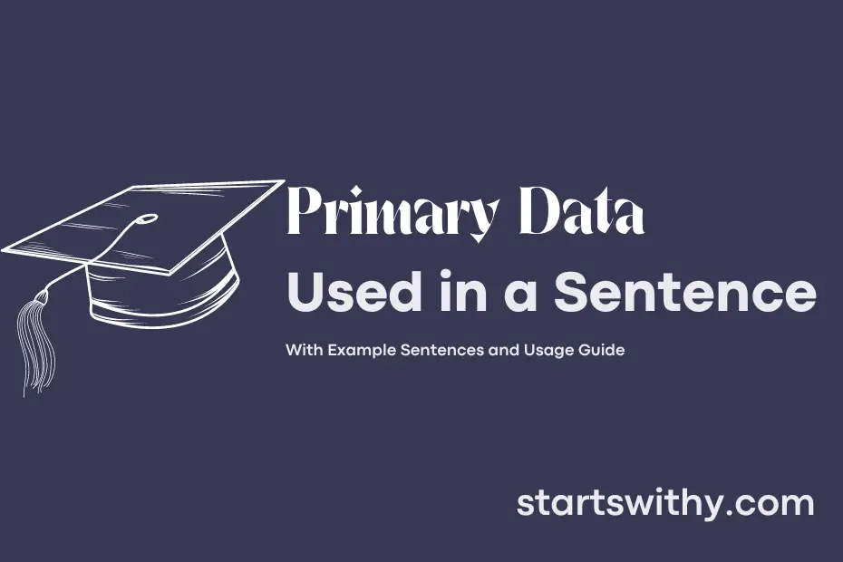 Sentence with Primary Data