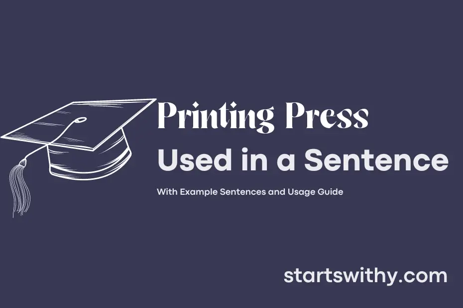 Sentence with Printing Press