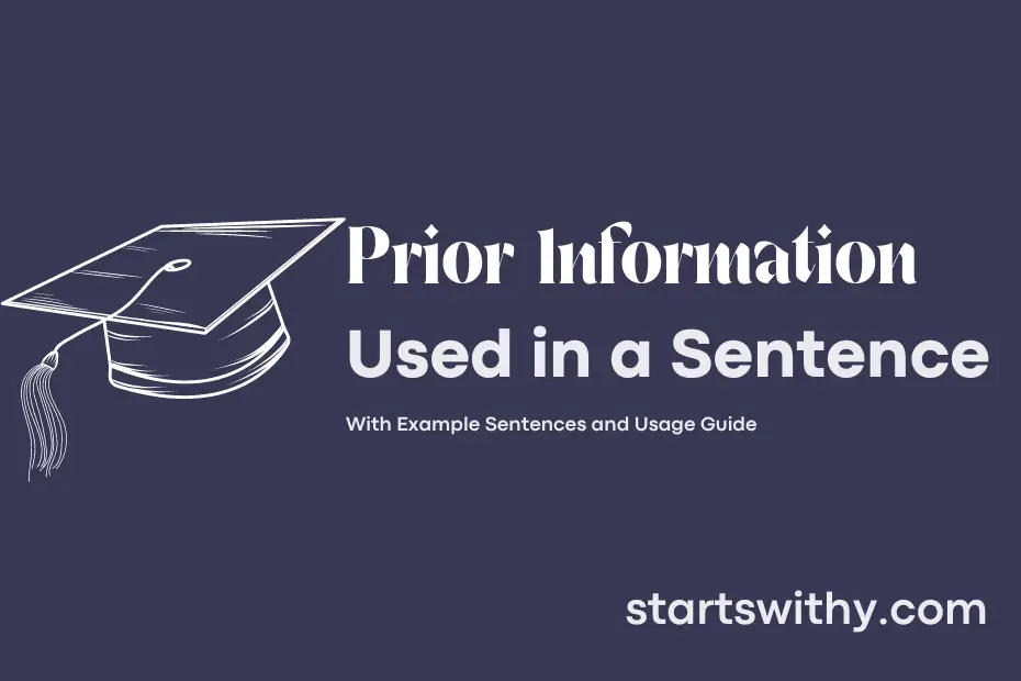 Sentence with Prior Information