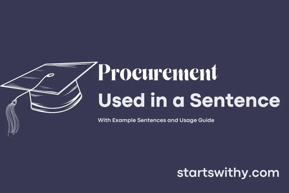 Sentence with Procurement