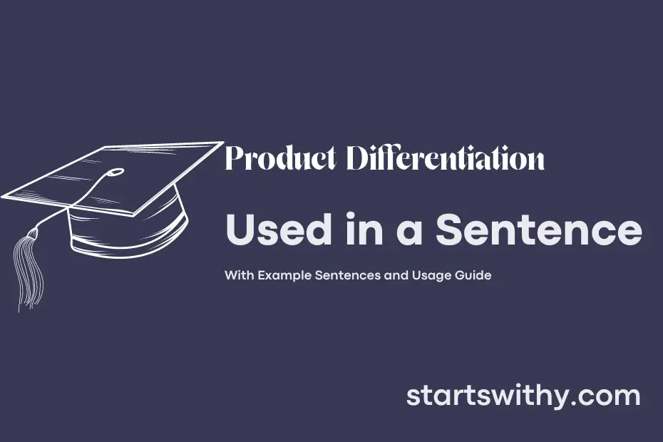 Sentence with Product Differentiation