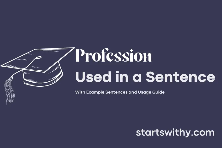 Sentence with Profession