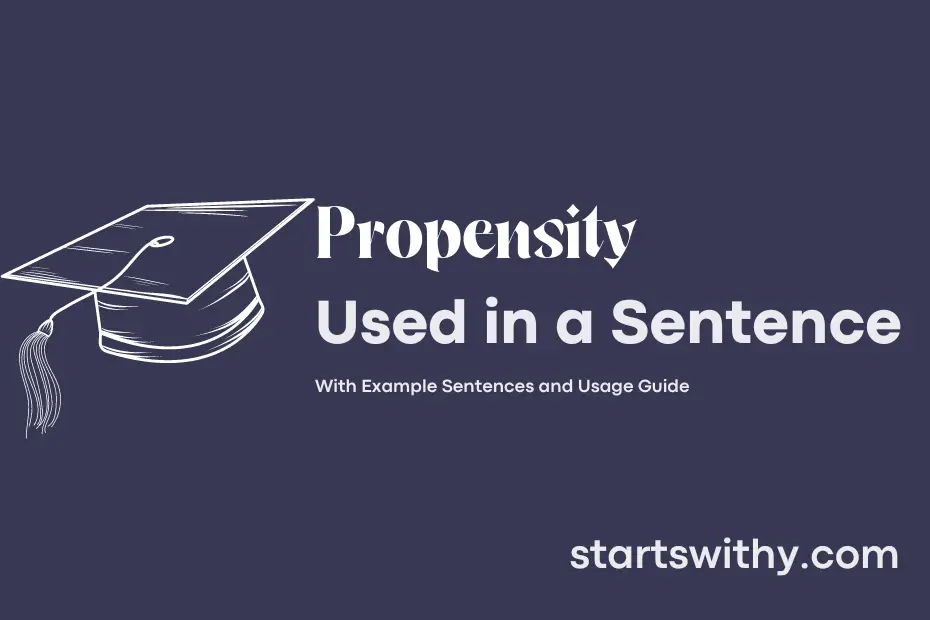 Sentence with Propensity