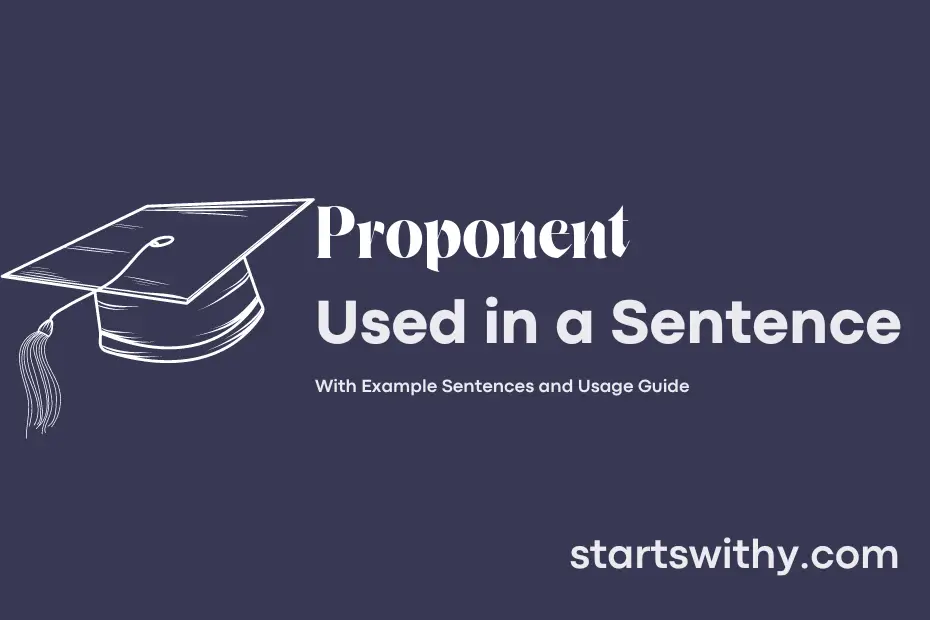 Sentence with Proponent