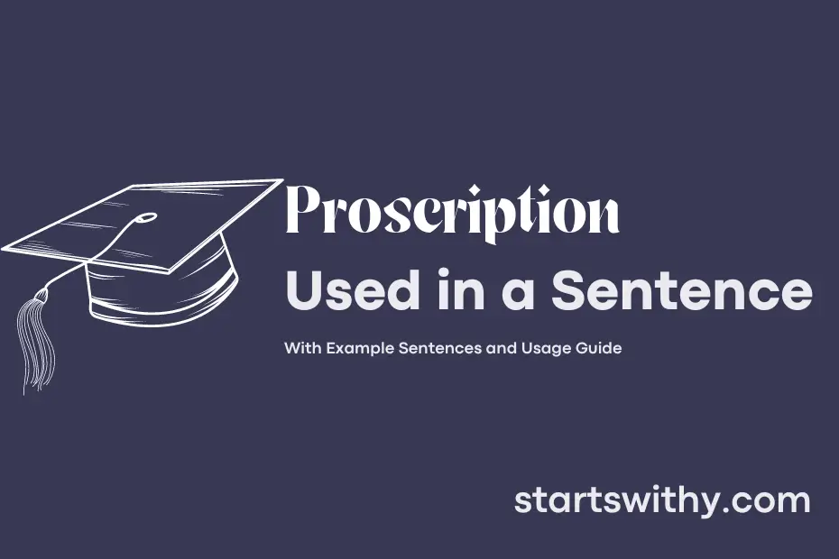 Sentence with Proscription