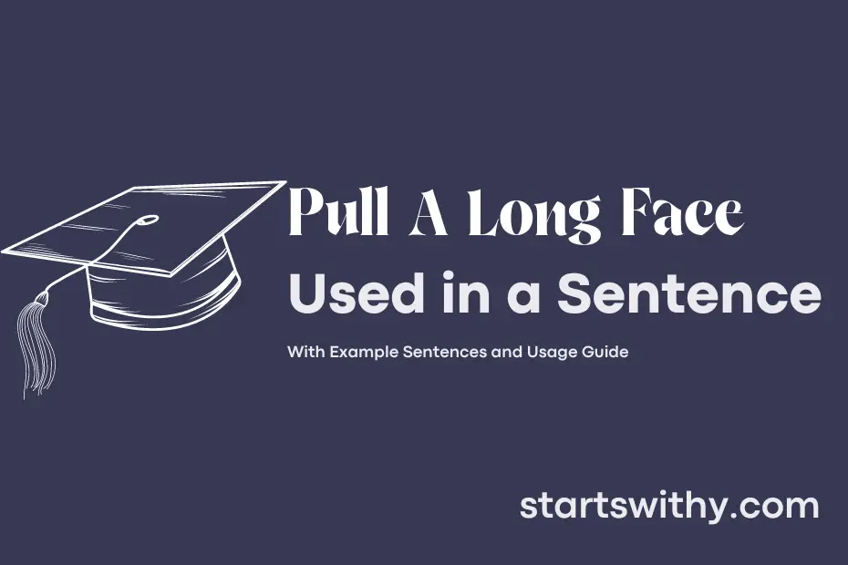 Sentence with Pull A Long Face