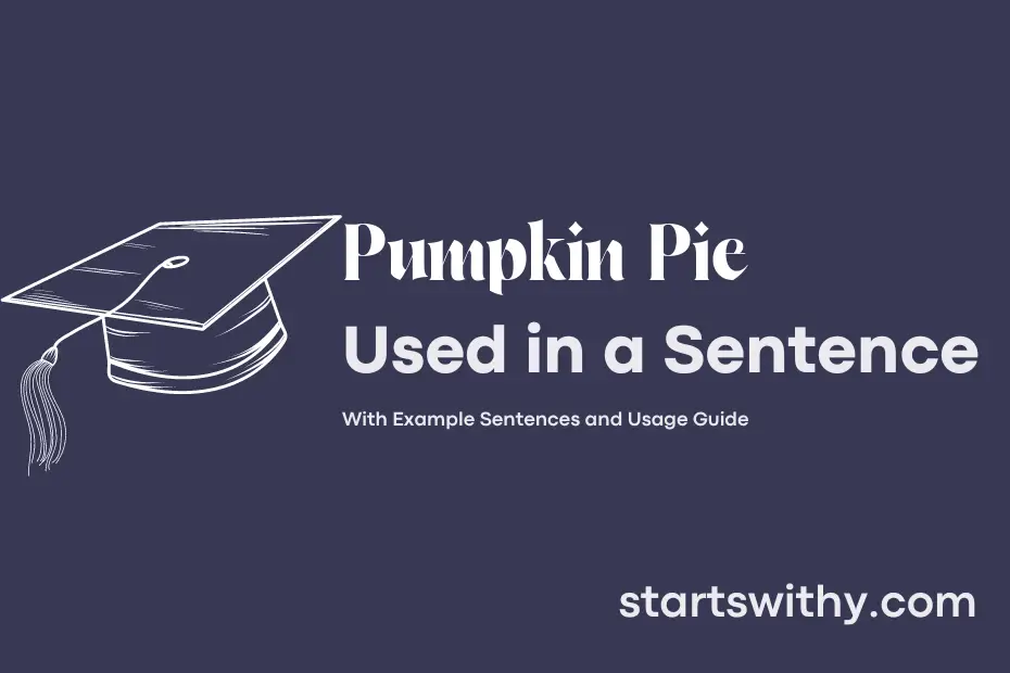 Sentence with Pumpkin Pie