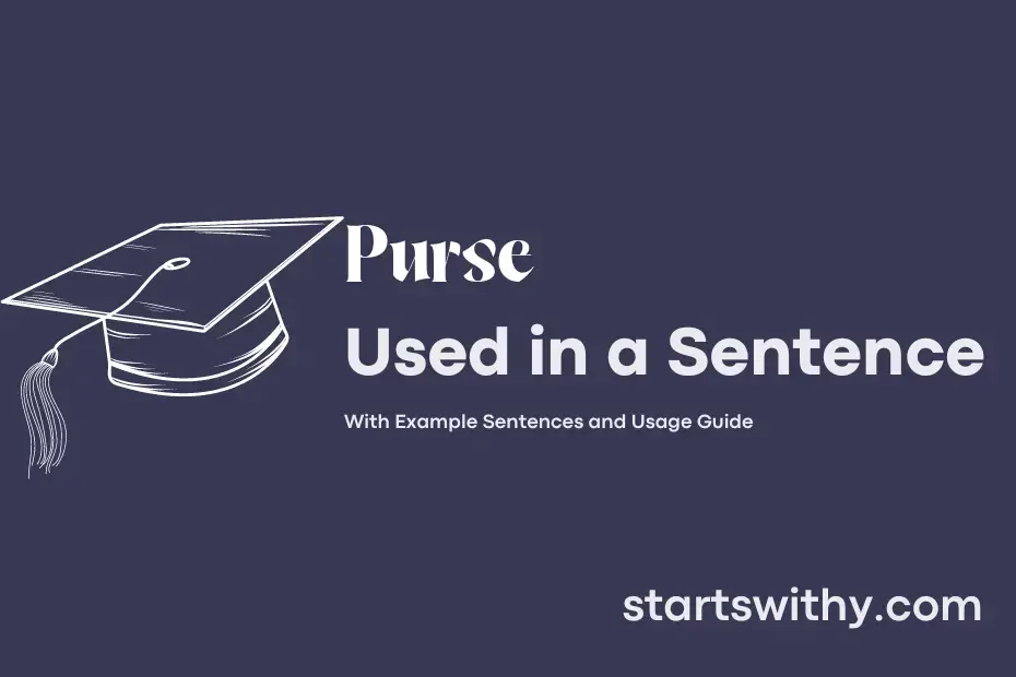 Sentence with Purse
