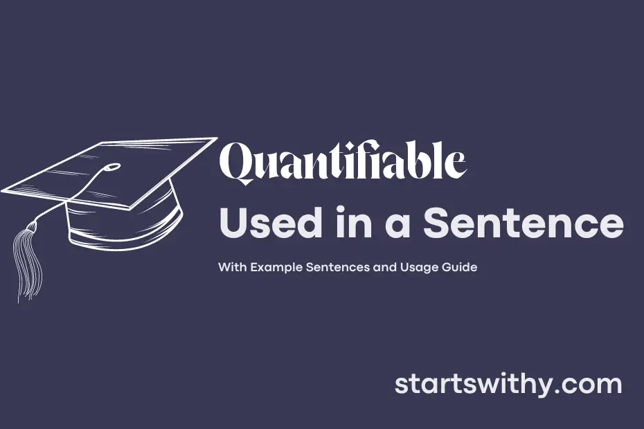 Sentence with Quantifiable